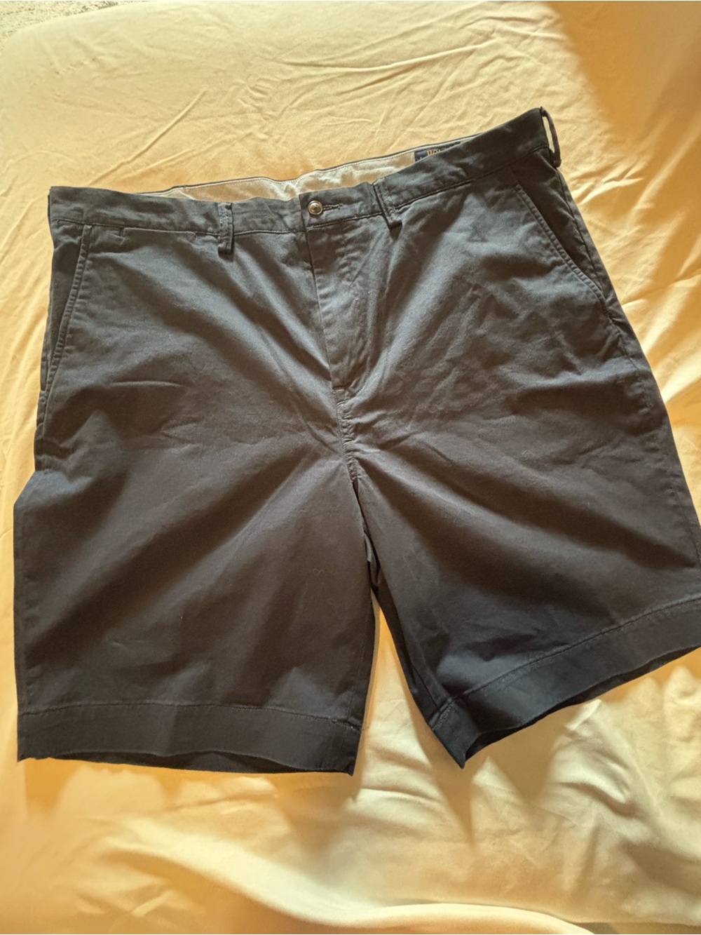 Polo by Ralph Lauren Dark Navy Flat-Front Chino Shorts